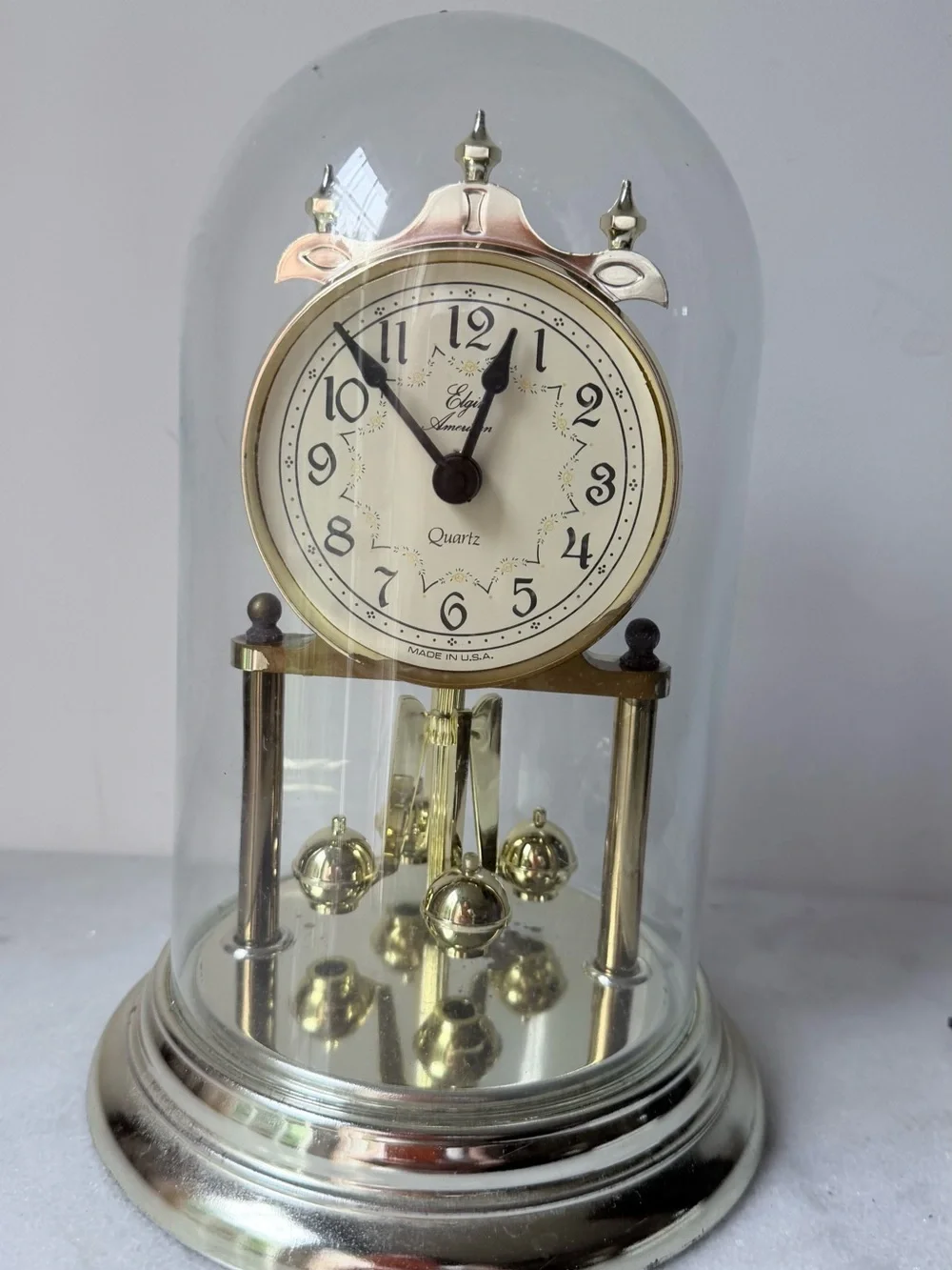 vintage Elgin American quartz anniversary clock